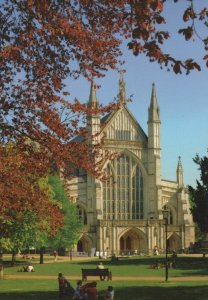 Hampshire Postcard - West End of Winchester Cathedral, Spring - RR7733