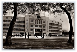 RPPC National Stadium Building Lima Peru 1954 Air Mail  Postcard U4