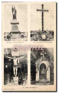 Postcard Old Rocamadour Statue of Saint Martial Jerusalem scope Grand Cross C...