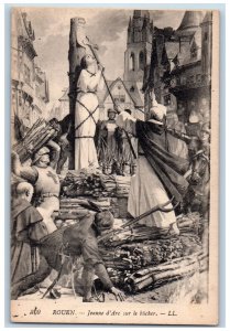 Rouen Seine-Maritime France Postcard Joan of Arc at the Pyre c1905 Posted