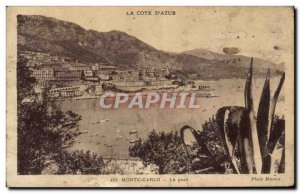 Old Postcard La Cote D & # 39Azur Monte Carlo Harbor