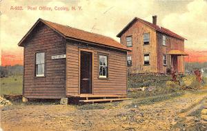 Cooley NY Post Office Street View in 1912 Postcard