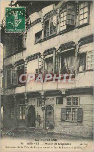 Postcard Old House Duguesclin Rennes Brittany Defender of the City of Rennes ...