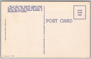 Vtg Mobile Alabama AL Azaleas in Pat Lyons Park 1930s Old Linen View Postcard