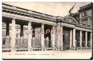 Old Postcard Compiegne Chateau Colonnade