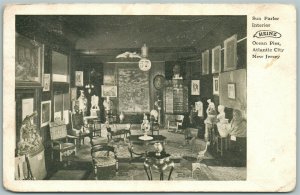 ATLANTIC CITY NJ HEINZ SUN PARLOR INTERIOR OCEAN PIER 1919 ANTIQUE POSTCARD