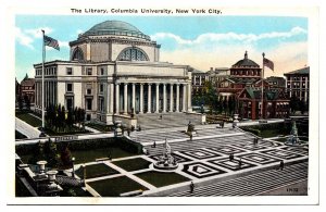 Vintage The Library, Columbia University, New York City, NY Postcard