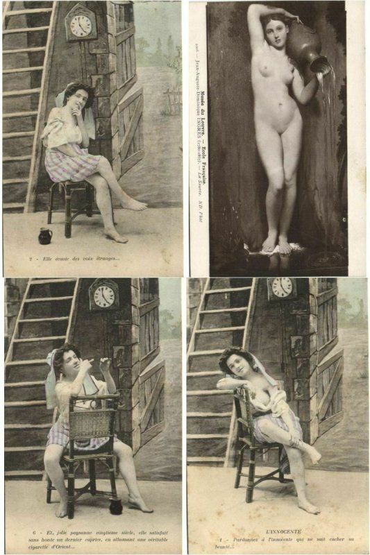 EROTIC RISQUE NUS NUDES 53 CPA mostly pre-1940 (L4446)