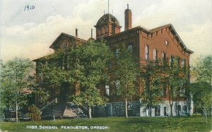 Postcard Oregon Pendleton High School Occupation Sprouse & Sons 22-14227