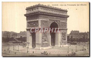 Old Postcard Paris Arc de Triomphe of the Etoile