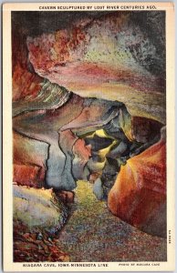 Cavern Cultured By Lost River Centuries Ago Niagara Cave Iowa-Minnesota Postcard