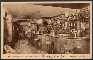 Devon Postcard - The Wonder Bar of The West, Smugglers Inn, Dawlish - Ref M200