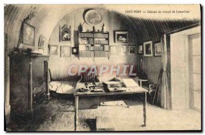 Old Postcard Saint Point Lamartine Cabinet Work