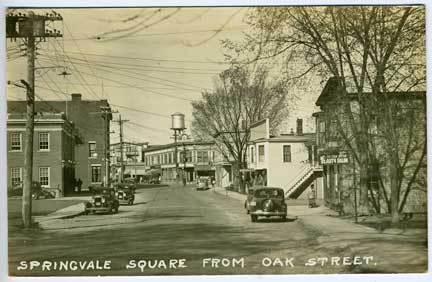 Springvale ME Street View Old Cars RPPC Postcard