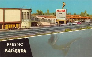 Fresno, CA Roadside FRESNO HACIENDA Hwy 99 Mermaid Show Vintage Postcard 1960s