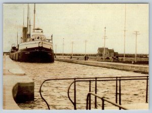 Great Lakes Freighter VH Ketchum, Sault Ste Marie Ontario Reproduction Postcard