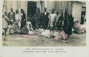 The Senegalese at Home Franco-British Exhibition ethnic type real photo postcard