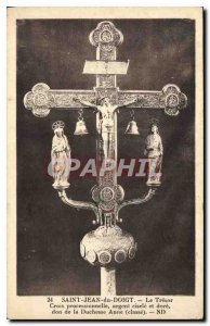 Old Postcard St. John Finger Le Tresor processional cross chiseled silver and...