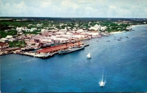 Bahamas Nassau Aerial View Cunard Cruise Line Card