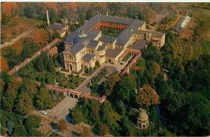 Holy Land Of America Franciscan Monastery Washington DC Aerial View Vtg Postcard