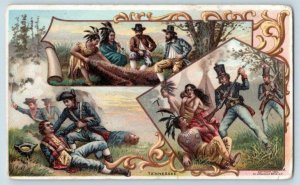 ARBUCKLE'S COFFEE TENNESSEE VICTORIAN TRADE CARD #49 DEATH OF COLONEL FERGUSON++