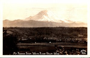 Washington Mount Ranier From White River Valley 1944 Real Photo