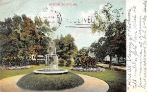 Chelsea Maine~Togus Garden Scene~Facility for Civil War Veterans~c1905 Postcard