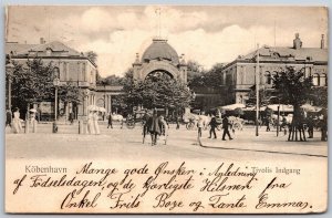 Vtg Kubenhavn Tivolis Indgang Tivoli Gardens Copenhagen Denmark Postcard