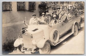 RPPC European Touring Car Real Photo Postcard I21