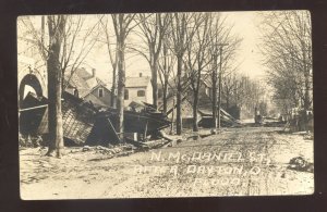 RPPC DAYTON OHIO 1913 FLOOD DISASTER MCDANIEL STREET REAL PHOTO POSTCARD