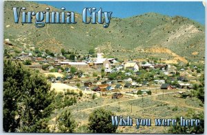 Postcard - Wish you were here - Virginia City, Nevada