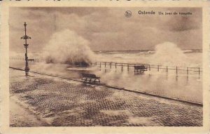 Belgium Oostende Un jour de tempete 1931