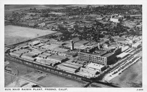 Fresno California Sun Maid Raisin Plant Aerial View Vintage Postcard AA65119