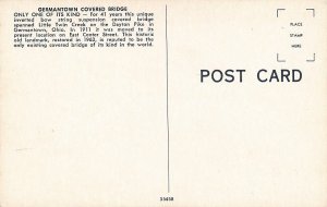 Germantown Covered Bridge, Ohio - Inverted Bow String Suspension