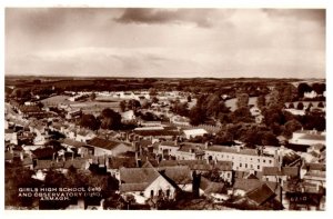 Girls High School And Observatory Armagh United Kingdom Black And White Postcard