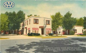 Idaho Falls Idaho Talbot's Downtown Motor Lodge 1950s Postcard Thomas 21-7211