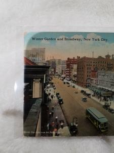 Antique Postcard, Winter Garden and Broadway, New York City