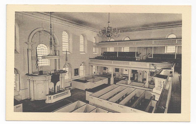 Boston Old South Meeting House Interiors Meriden Gravure Collotype 4 postcards