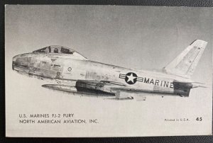 Mint USA Real Picture Postcard US Marines FJ-2 Fury NAA