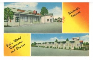 IN - Westville. Bob's Motel, Restaurant & Sinclair Gas Station  