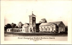 First Evangelical United Brethren Church, St Petersburg FL c1951 Postcard V62