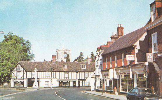 Natwest Bank & Hardware Store Memorial Corner Biggleswade 1970s Postcard