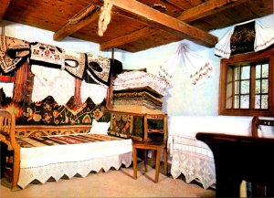 Romania Guest Room Of House From Dumdraveni Village Suceava District 19th Cen...