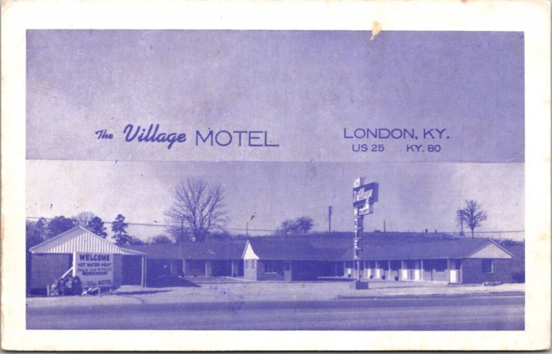 Postcard The Village Motel in London, Kentucky