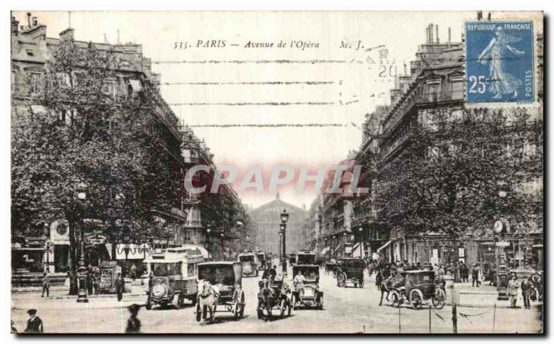 Old Postcard Paris Avenue L Opera