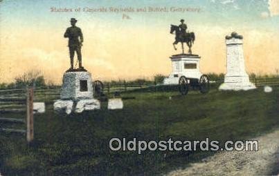 Statues Of Generals Reynolds and Butford, Gettysburg, Pennsylvania, PA USA Mi...