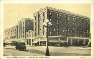 St. Cloud MN Breen Hotel Knights of Columbus Bldg c1920s-30s Postcard