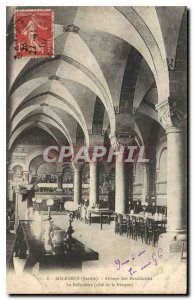 Postcard Old Sarthe Solesmes Benedictine Abbey of the Refectory Approval Fresco