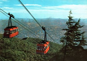 VINTAGE POSTCARD CONTINENTAL SIZE CABLE RAILWAY AT CARACAS VENEZUELA 1970s