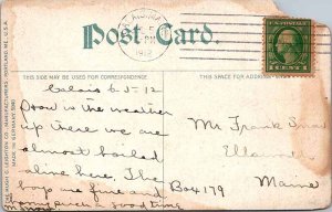 Postcard BOAT SCENE Calais Maine ME AL8596